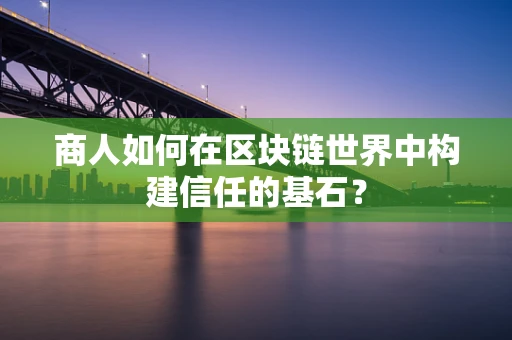 商人如何在区块链世界中构建信任的基石？