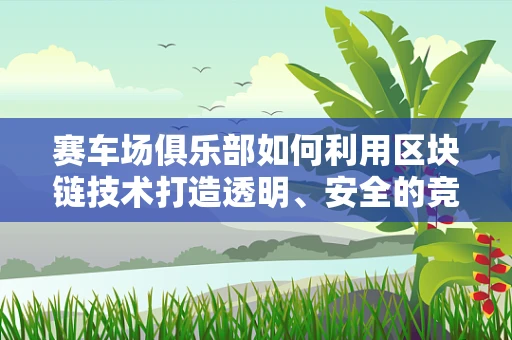 赛车场俱乐部如何利用区块链技术打造透明、安全的竞速新生态？