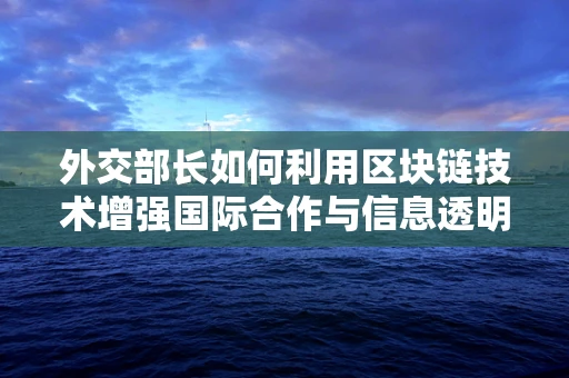 外交部长如何利用区块链技术增强国际合作与信息透明度？