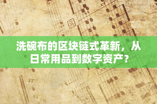 洗碗布的区块链式革新，从日常用品到数字资产？