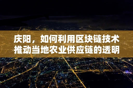 庆阳，如何利用区块链技术推动当地农业供应链的透明化与效率提升？