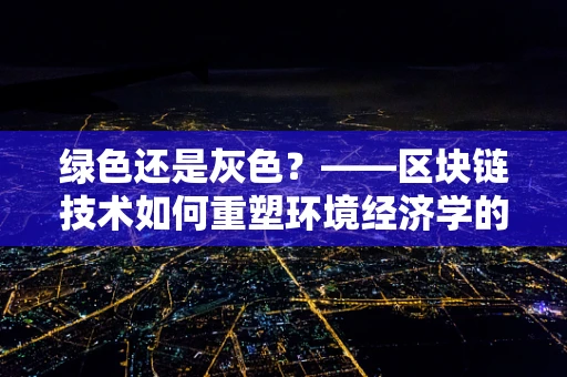 绿色还是灰色？——区块链技术如何重塑环境经济学的未来？