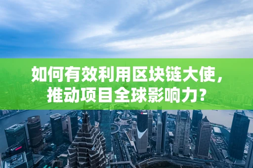 如何有效利用区块链大使，推动项目全球影响力？