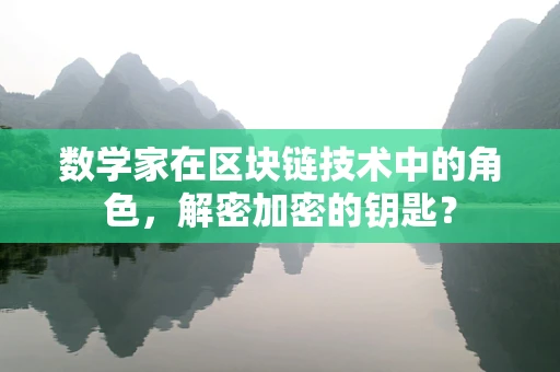 数学家在区块链技术中的角色，解密加密的钥匙？