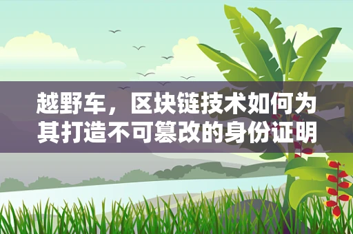 越野车，区块链技术如何为其打造不可篡改的身份证明？