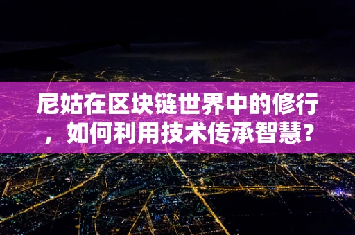 尼姑在区块链世界中的修行，如何利用技术传承智慧？